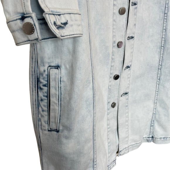 L'AGENCE Jacket Size S/P Vienna Cosmo Long Denim Pockets Made in USA Boho NEW - Picture 10 of 16